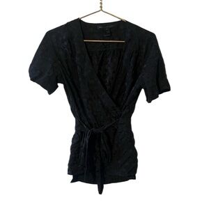Marc By Marc Jacobs Black Wrap Blouse